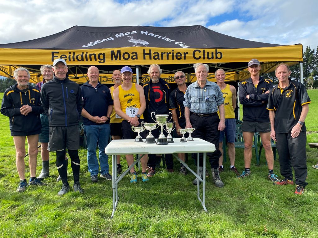 : Some of the past winners of the Woodruffe Cup, left to right
Roger Woodruffe (2013), Reg Vautier (1974, 77,89), Andy Martin (2004,06,08), James Burnside (2007), Peter Turner (2021), Matthew Schipper (2002), Paul Wasley (2026), Lawrence Woodruffe (1960, 61, 62, 64, 73, 76, 86, 94), Alan Marshall (2014), Nick Johnston (2011,12,18,19,20,23), Rob Dabb (1998, 2010,2013)

